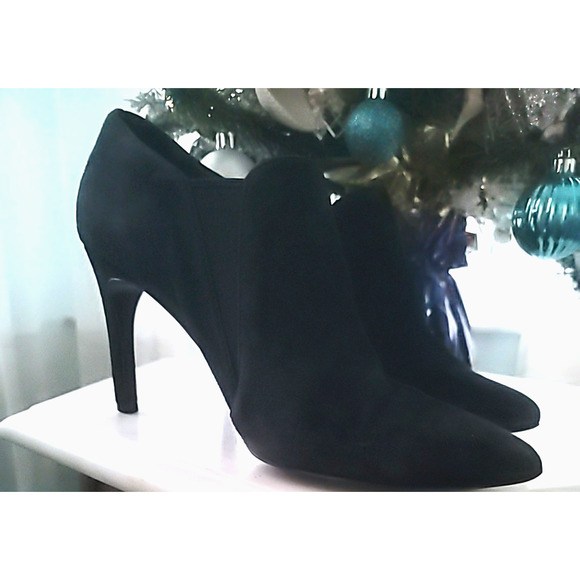 Cole Haan Women's Size 8 Grand OS Signature Black Suede Ankle Boots Stiletto - Picture 5 of 14